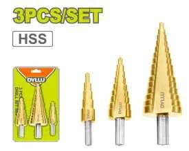 3 Pcs step drill bit set