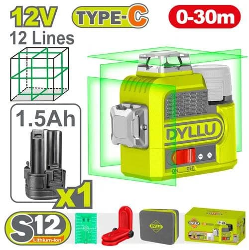 Cordless 3D laser level