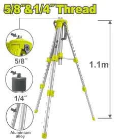Tripods for laser levels