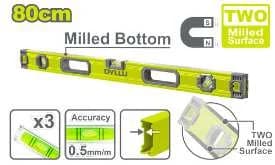 Spirit level with powerful magnets